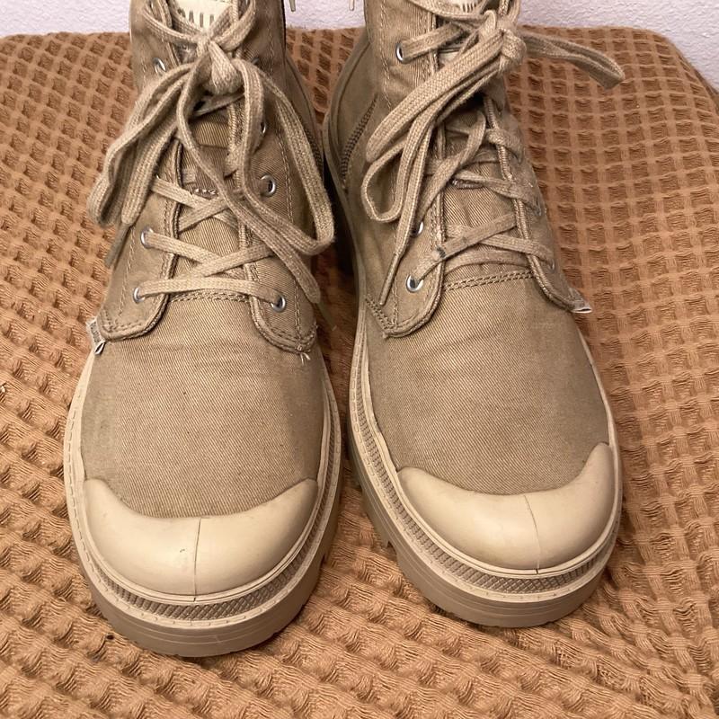 Palladium Pallabase Brown Womens Size 9 Combat Boots Sneakers 96907