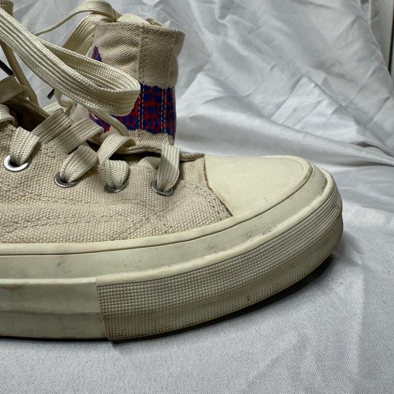 Paul Smith Kirk Ivory Dino Lace Up High Top Sneakers Big Boy Size 36 (US 4)