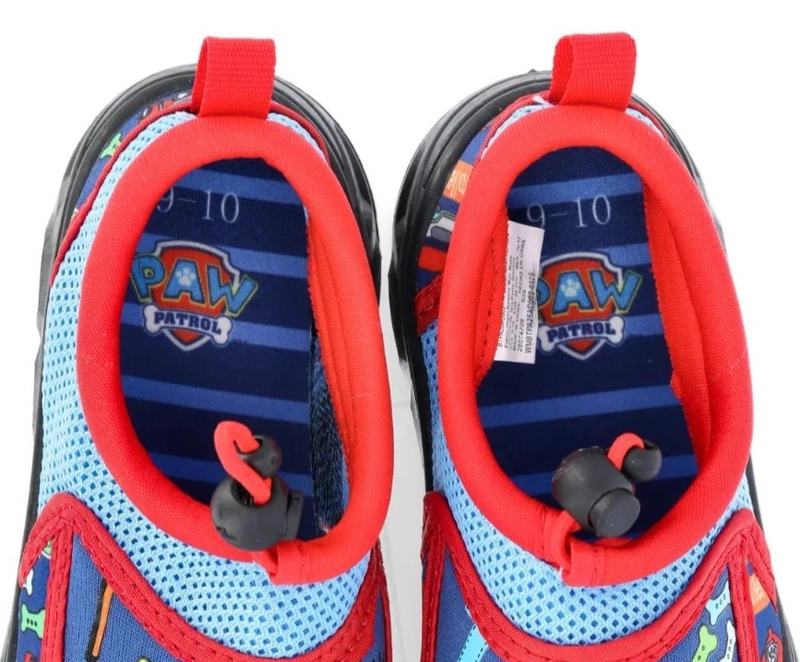 Paw Patrol Boys Water Shoes SIZE 9-10 NWT Blue Red Beach Ocean Lake Pool NEW