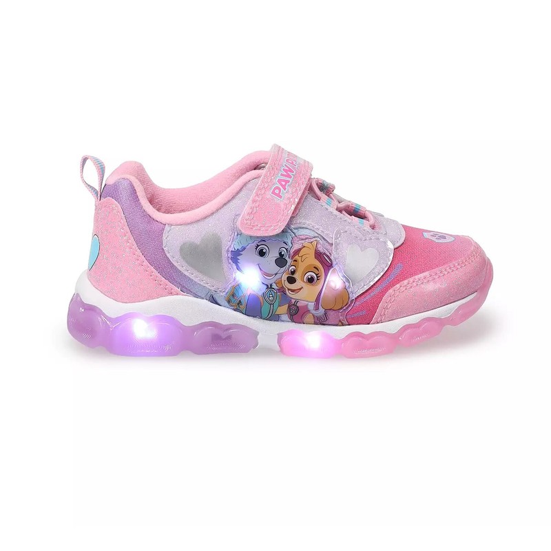 Paw Patrol Girls Light Up Sneakers Sizes: Toddler 6 7 8 9 10 11 12