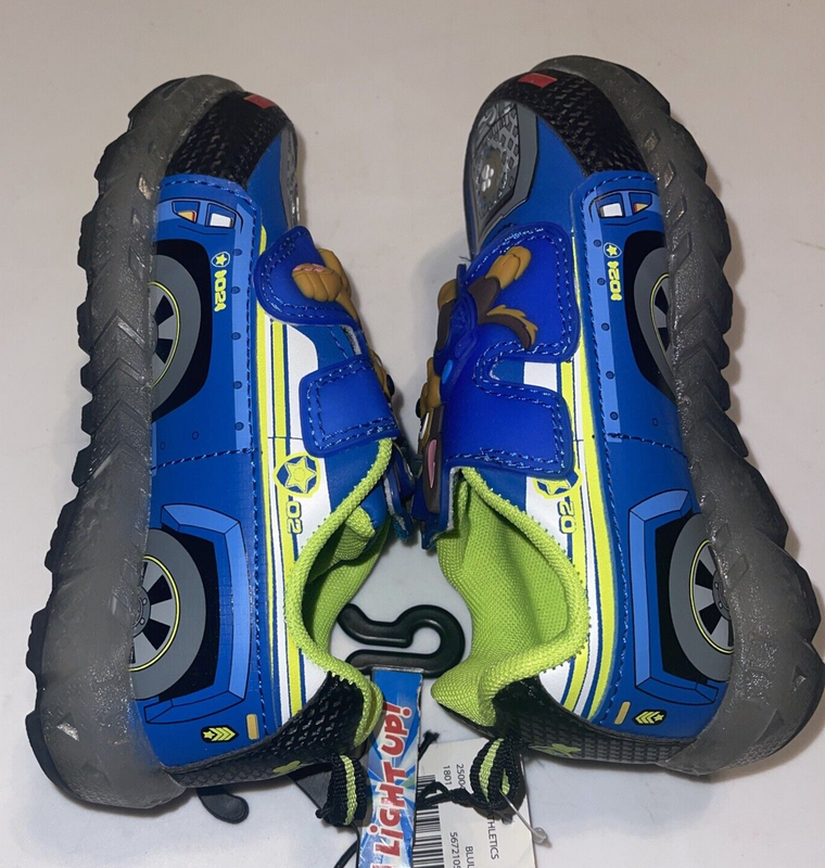 Paw Patrol Lightup Shoes Chase Boy's Sneakers Size 11