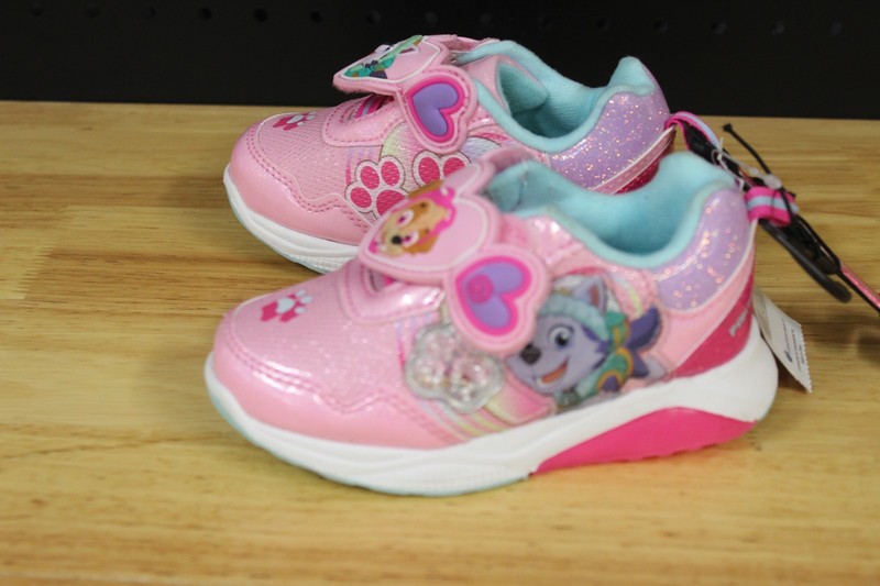 Paw Patrol Toddler Girls Skye And Everest Light Up Sneakers-Pink-Size 7-NWT