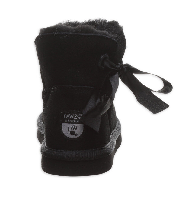 PAWZ By Bearpaw Amelia Youth Girls Faux Fur Lined Suede Ankle Bow Boots 10