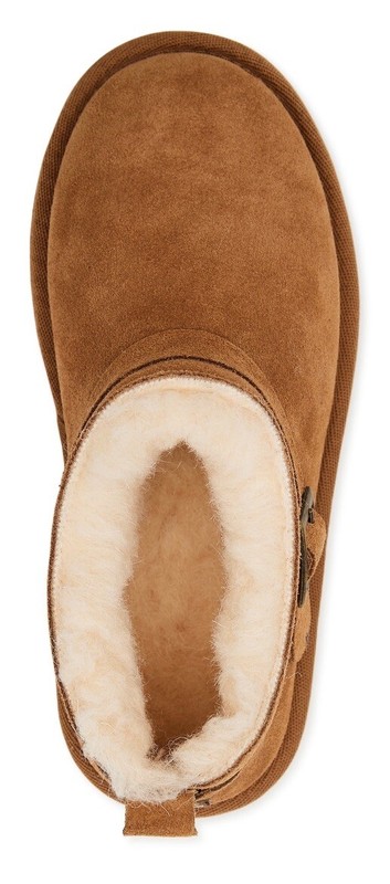 PAWZ By Bearpaw Casual Brown Boots Girls Size 12 Youth Shorty Suede Rubber Amy