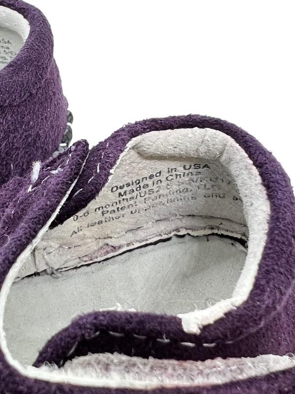 Pediped Purple Suede Flower Soft Sole Girls Shoes Sz 0-6 Months
