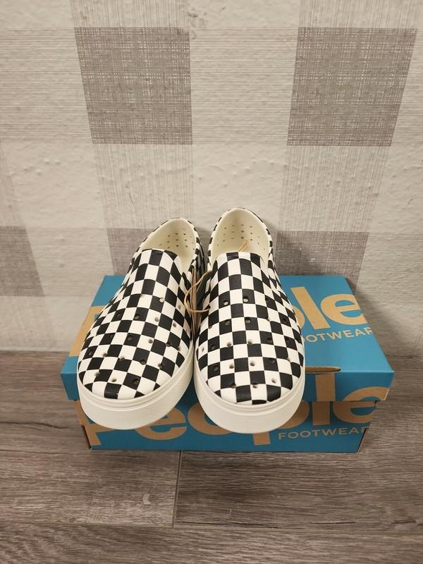 People Footwear THE SLATER REALLY Checker/Picket White Children's Shoe Size 12 ✅