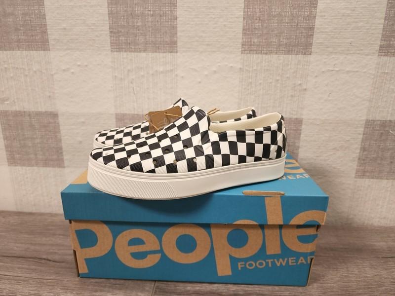 People Footwear THE SLATER REALLY Checker/Picket White Children's Shoe Size 12 ✅