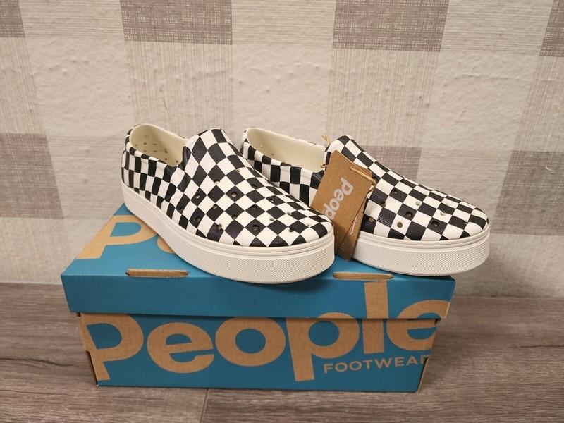 People Footwear THE SLATER REALLY Checker/Picket White Children's Shoe Size 12 ✅