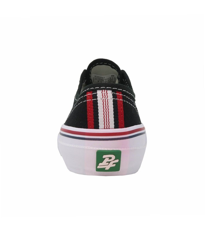 PF Flyers Kids Center Lo Reiss Canvas Shoes Sneakers KC1002BK - Black/White