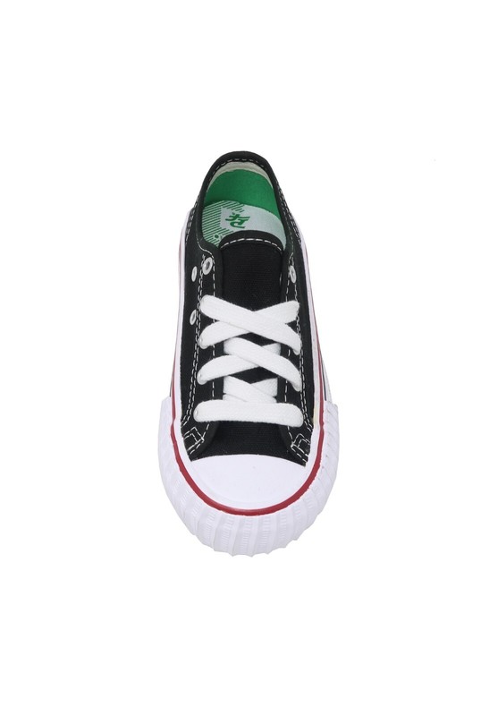 PF Flyers Kids Center Lo Reiss Canvas Shoes Sneakers KC1002BK - Black/White