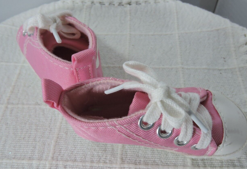 Pink Baby Shoes Look Like Canvas Shoes Says Baby On Side Size 11