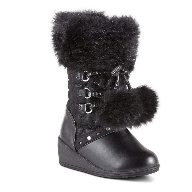 Piper Toddler Girls' Rachaela Black Or White Fashion Wedge Boot NWT