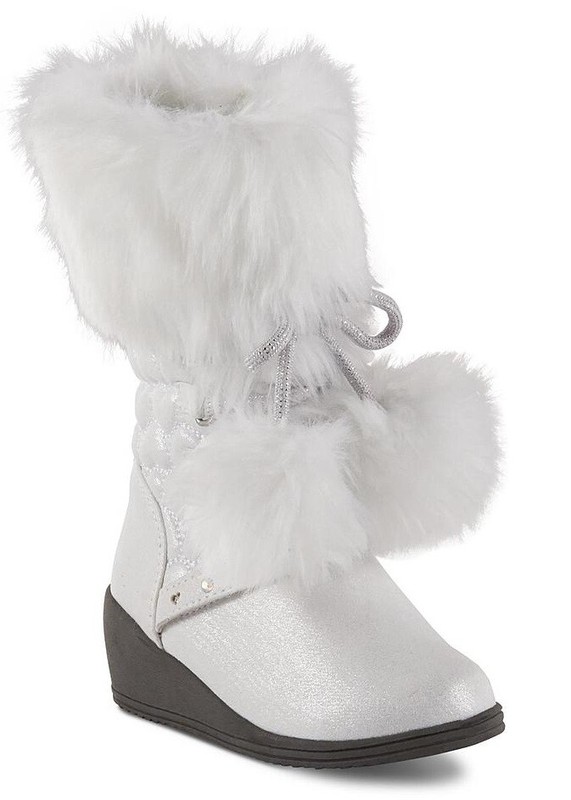 Piper Toddler Girls' Rachaela Black Or White Fashion Wedge Boot NWT