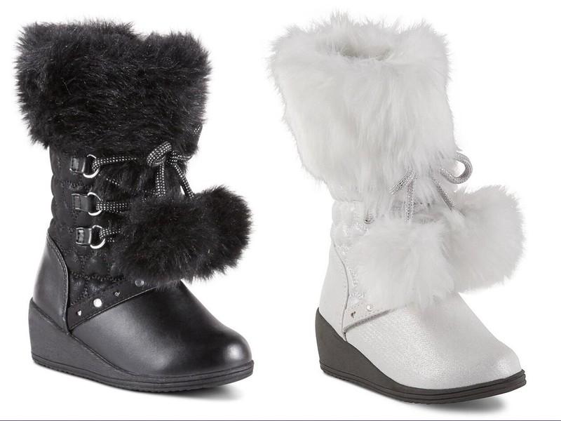 Piper Toddler Girls' Rachaela Black or White Fashion wedge Boot NWT