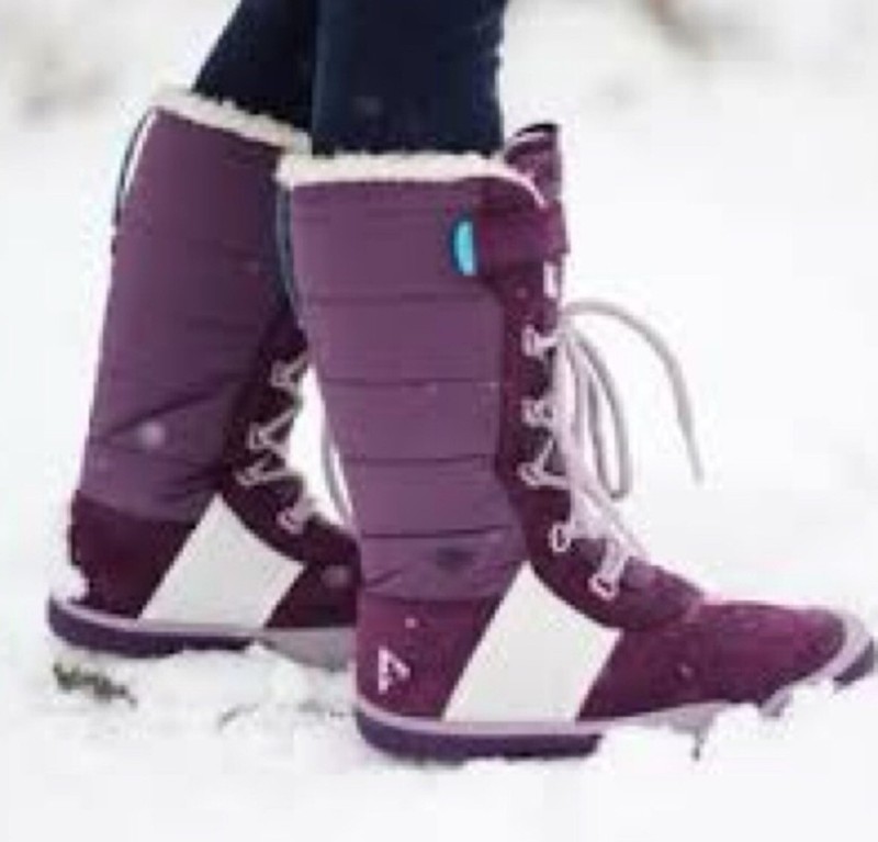 Plae Girls Winter Boots Rain Snow Purple Jack Waterproof Size 13