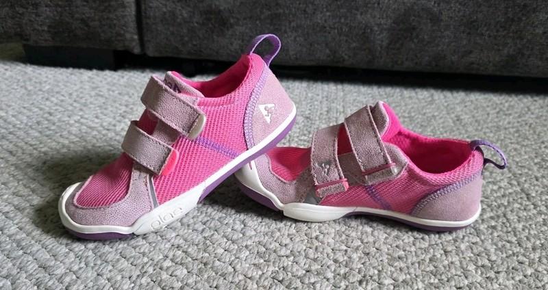 Plae TY Pink Dewberry Laceless Sneakers Little Kids Size 11.5