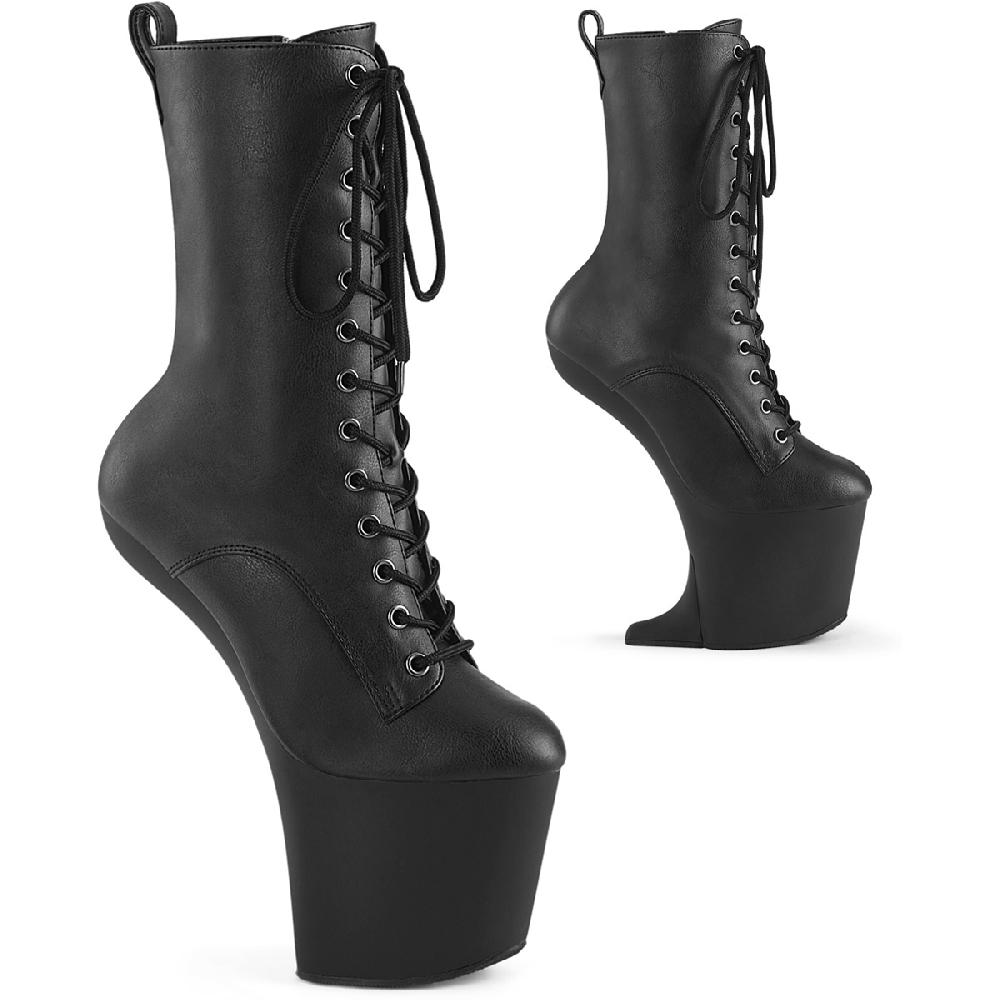 Pleaser 8" Heelless 3" Pf Lace-Up Front Ankle Boots Adult Women Shoes Craze/1040