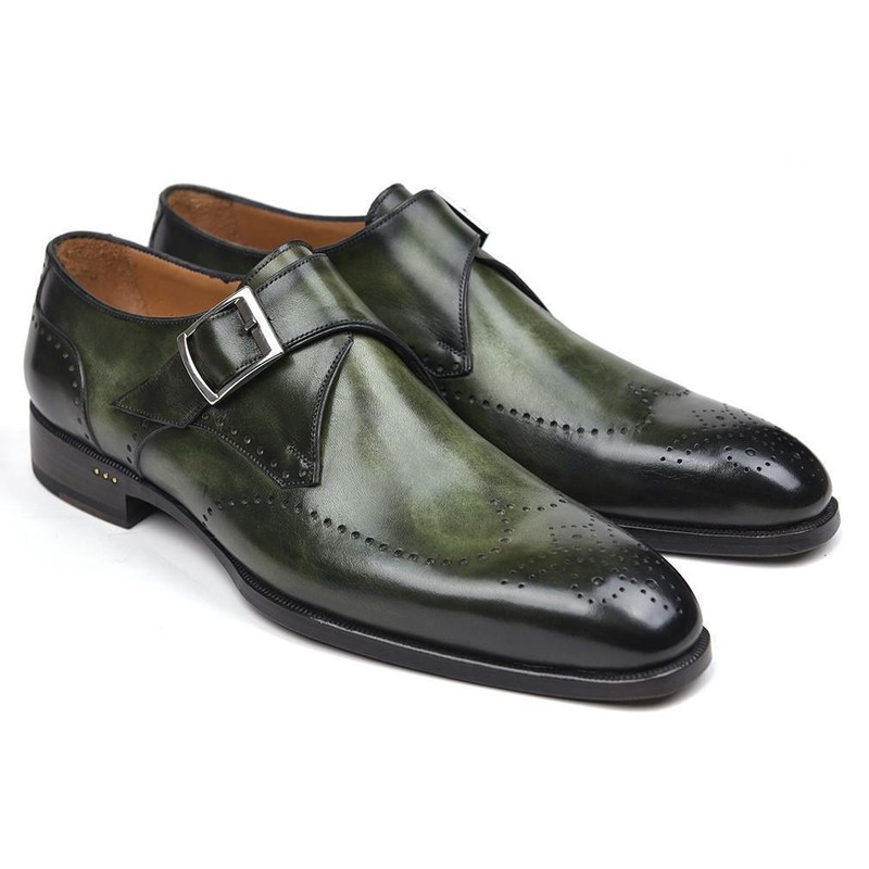 Pointy Toe Mens Dress Formal Leather Shoes Metal Buckle On Clubwear Breathable