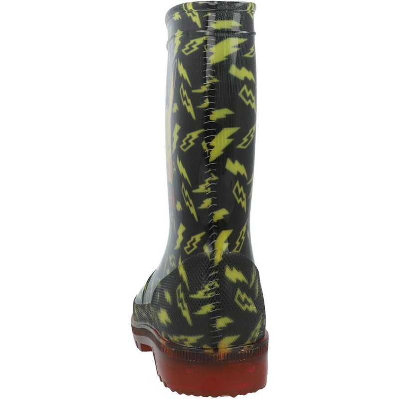 Pokémon Ezra Kids PVC Wellies Black Yellow Pikachu
