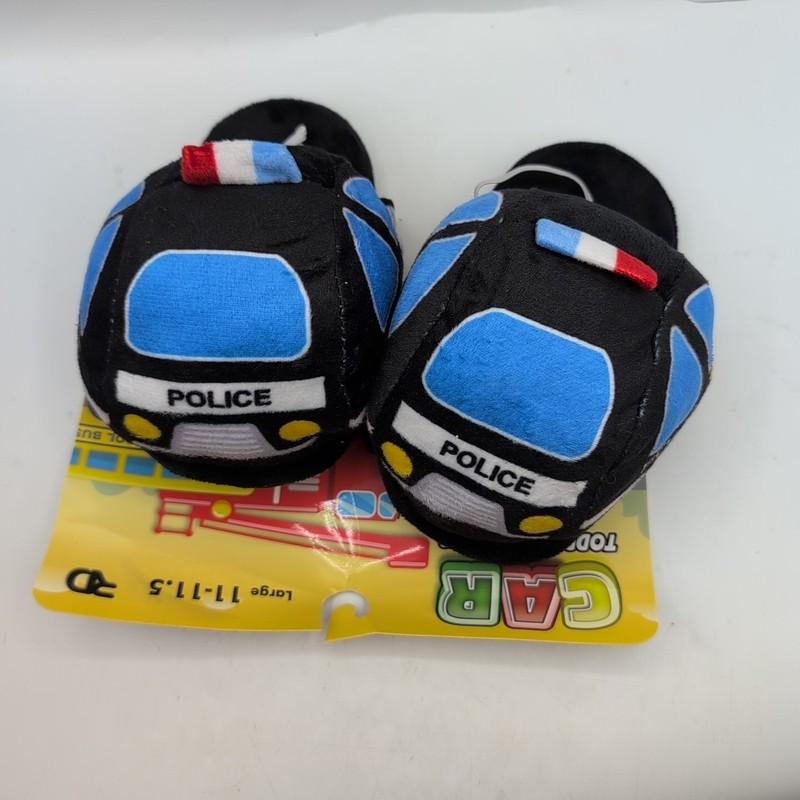 Police Car Toddlers Slippers Size Large 11-11.5 Toddler