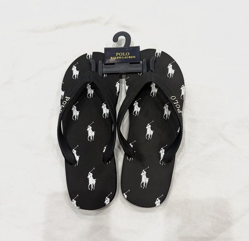 Polo Ralph Lauren Camino Flipflop Black/white Junior Size 6= Women’s Size 8