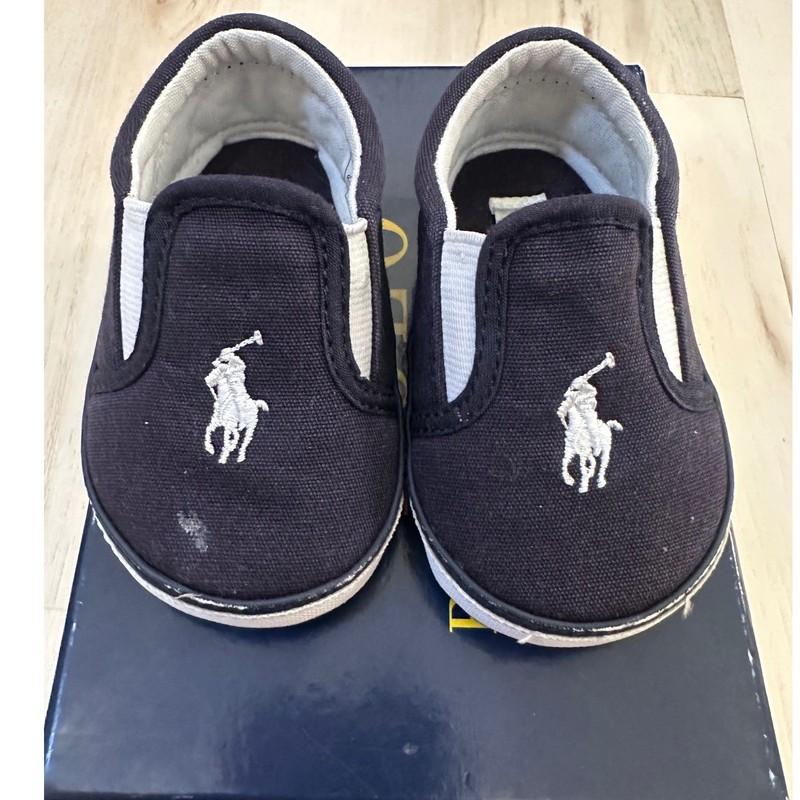 Polo Ralph Lauren Infant Baby Boy Navy Canvas Slip On Shoes Size 3