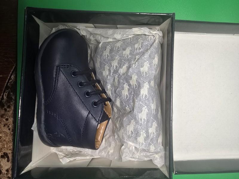 Polo Ralph Lauren Toddler Boy's Kinley Navy High-Top Sneakers Shoes Size 4 1/2