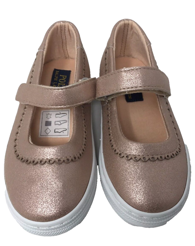 Polo Ralph Lauren Toddler Girl's Pella Mary Janes Shoes Pink/Shine Size:5.5 196L