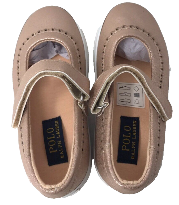 Polo Ralph Lauren Toddler Girl's Pella Mary Janes Shoes Pink/Shine Size:5.5 196L