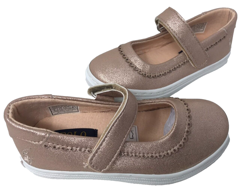 Polo Ralph Lauren Toddler Girl's Pella Mary Janes Shoes Pink/Shine Size:5.5 196L