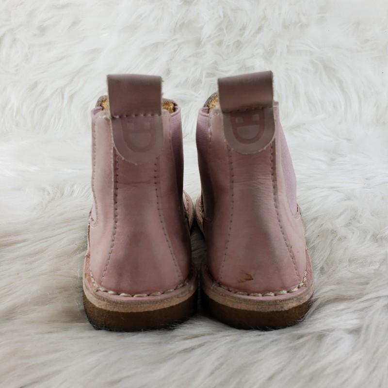 PRETTY NEAT STUFF Pink Leather Slip On Casual Ankle Booties Toddler Size US 8