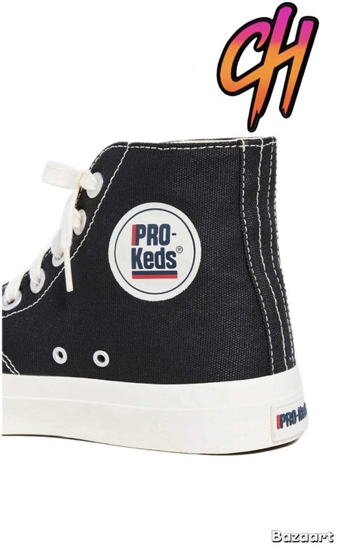 Pro-Keds Royal Hi Lace Up Black Canvas Shoes Sneaker