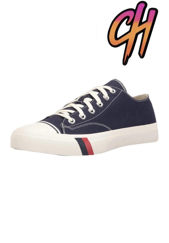 Pro-Keds Royal Lo Lace Up Navy Canvas Shoes Sneaker
