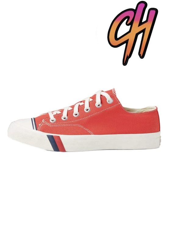 Pro-Keds Royal Lo Lace Up Red Canvas Shoes Sneaker