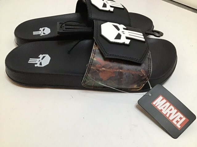 Punisher Logo Athletic Slide Sandals Small 7/8