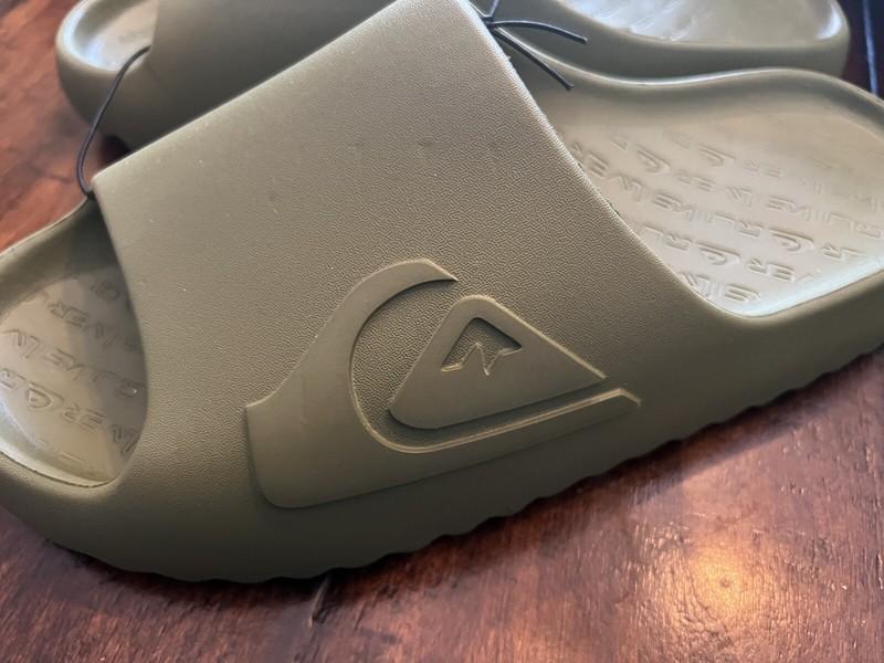 QUIKSILVER Men 11 Slides Cloudbreak Cloud Break Flip Flops Sandals Shoes OLIVE