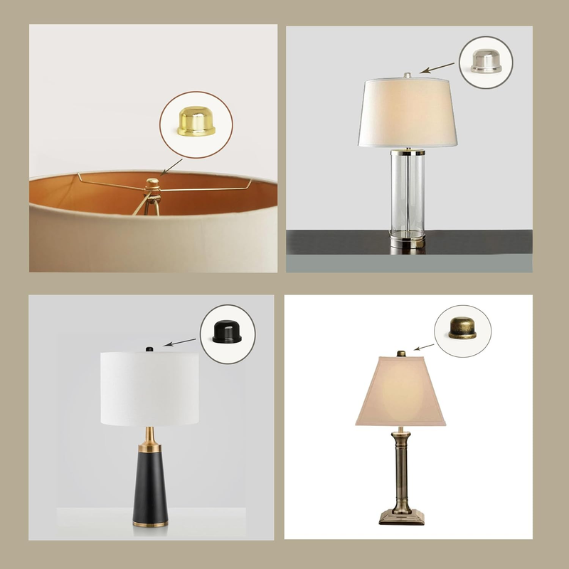 ® Lamp Finials Lampshade Screw Tops For Shade Harp Cap Knob Lamp Parts And Light