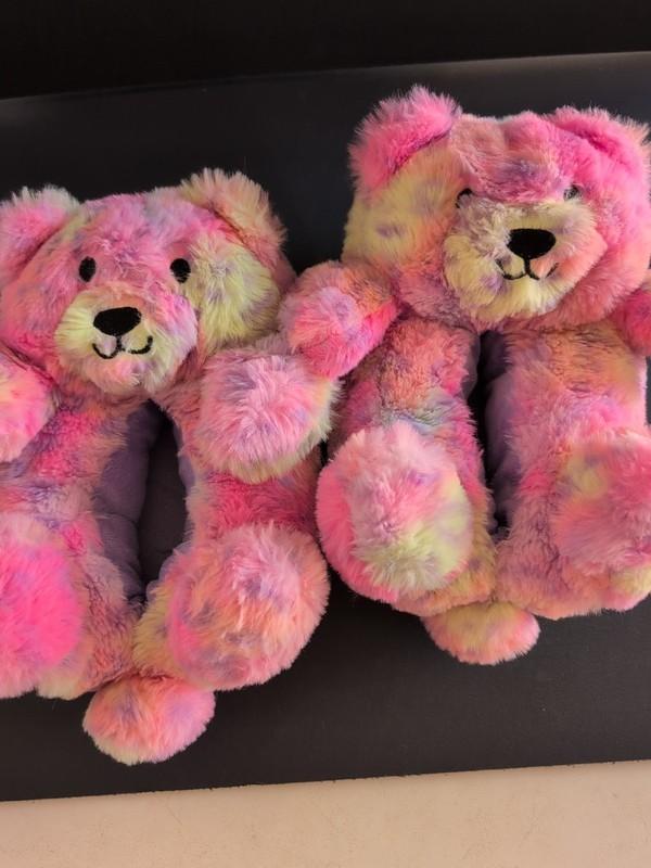 Rainbow Kids Bear Slippers Size 5-6