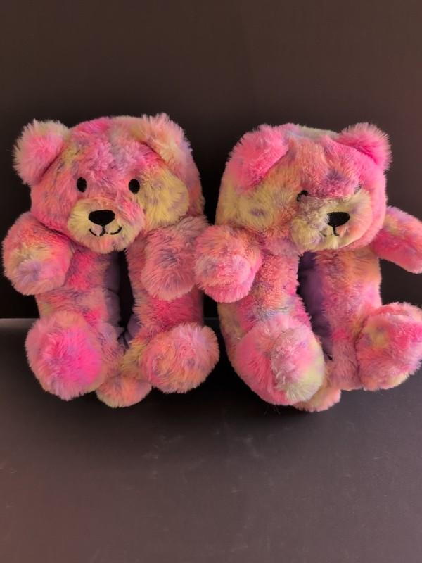 Rainbow Kids Bear Slippers Size 5-6