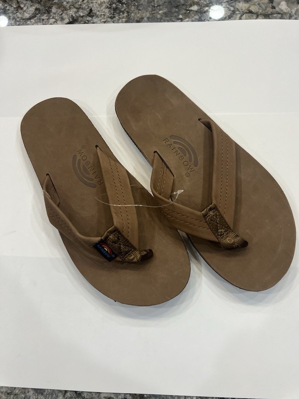 Rainbow Mens Single Layer Premier Leather 301alts Dark Brown Size M