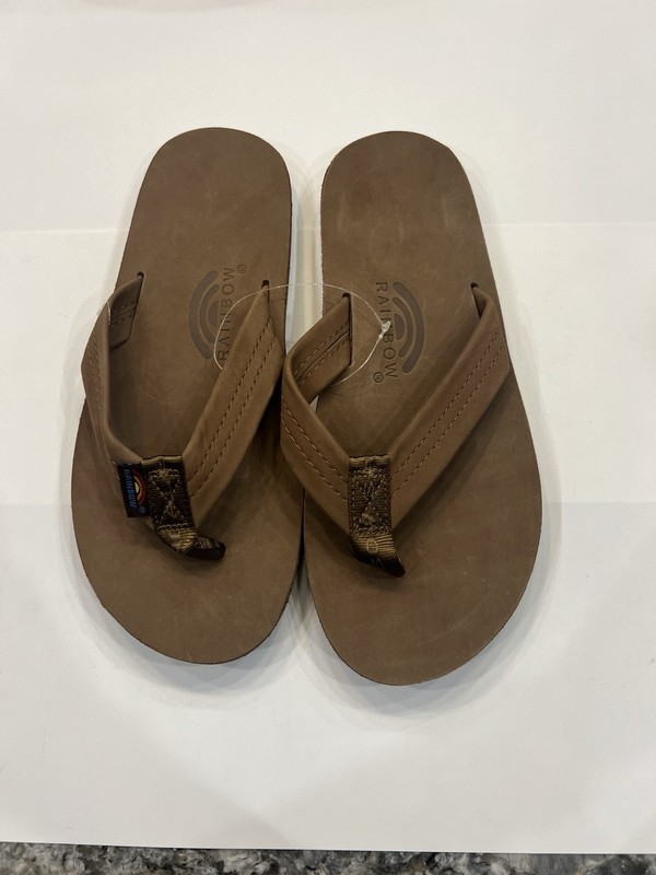 Rainbow Mens Single Layer Premier Leather 301alts Dark Brown Size M