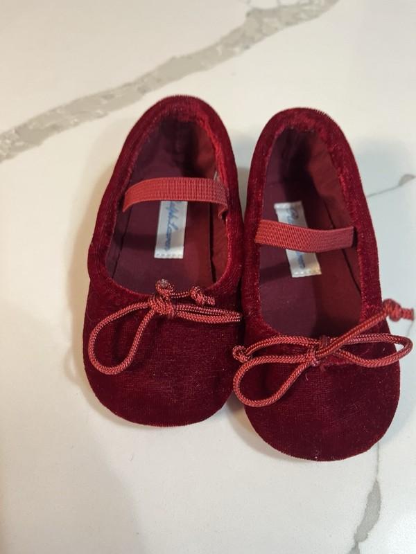 Ralph Lauren Beautiful Perfect Condition Size 4 Burgundy Velor Euro Size19 Cm 13