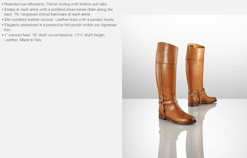 Ralph Lauren Collection Purple Label Sandra Equestrian Leather Tall Riding Boots