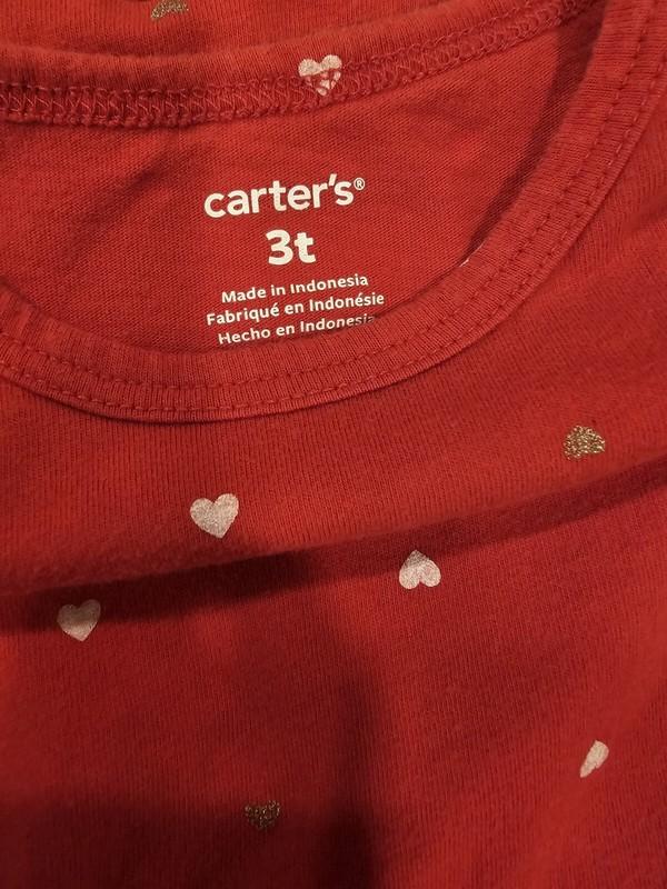 Red Heart Carter's Dress 3t With A Couple Small Marker Stains