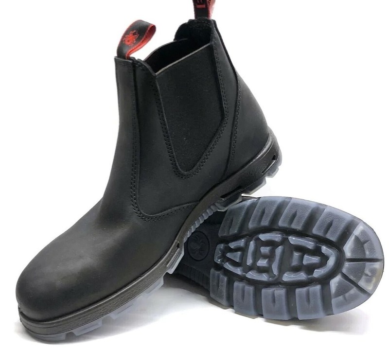 Redback Easy Escape Oil Kip UBBK Elastic Sided Soft Toe Work Boots Black
