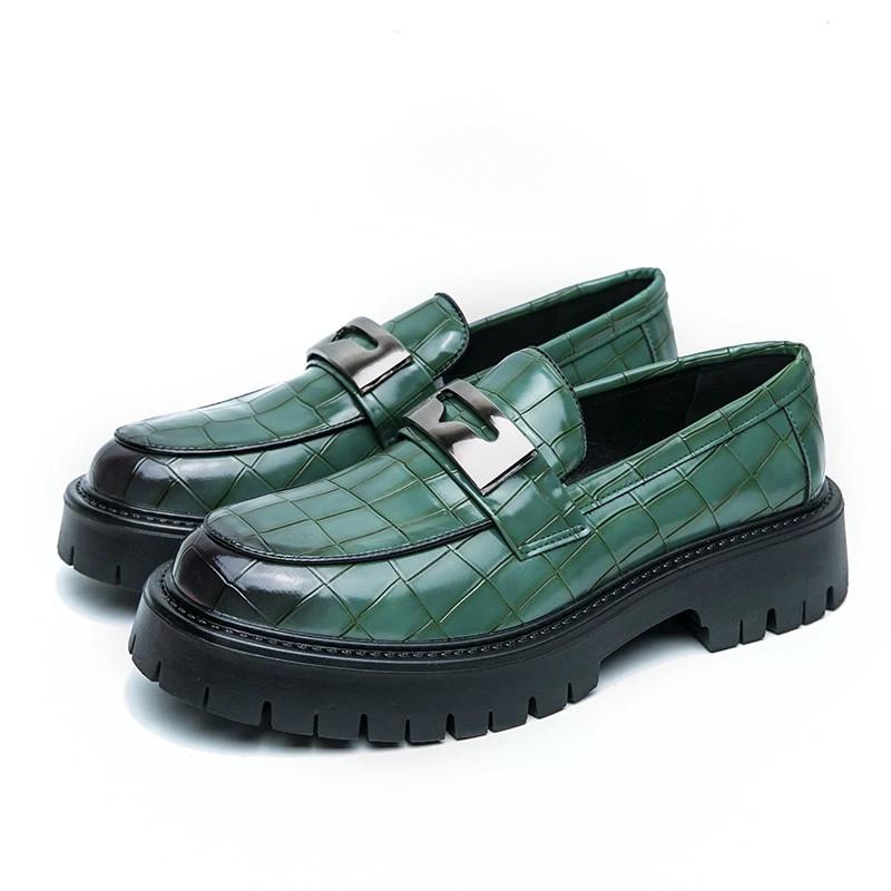 Reduce Friction Enhancing Overall Wearing Comfort Men Green Formal Shoes