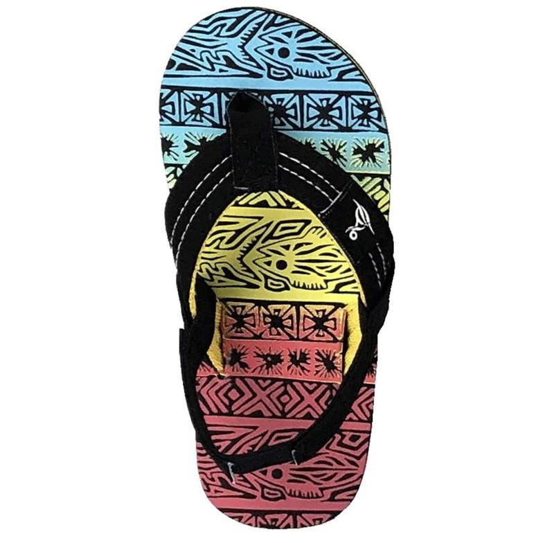 REDVOLUTION Tribal Pattern Tropical Print Beach Sandals Flip-Flop size 9-10