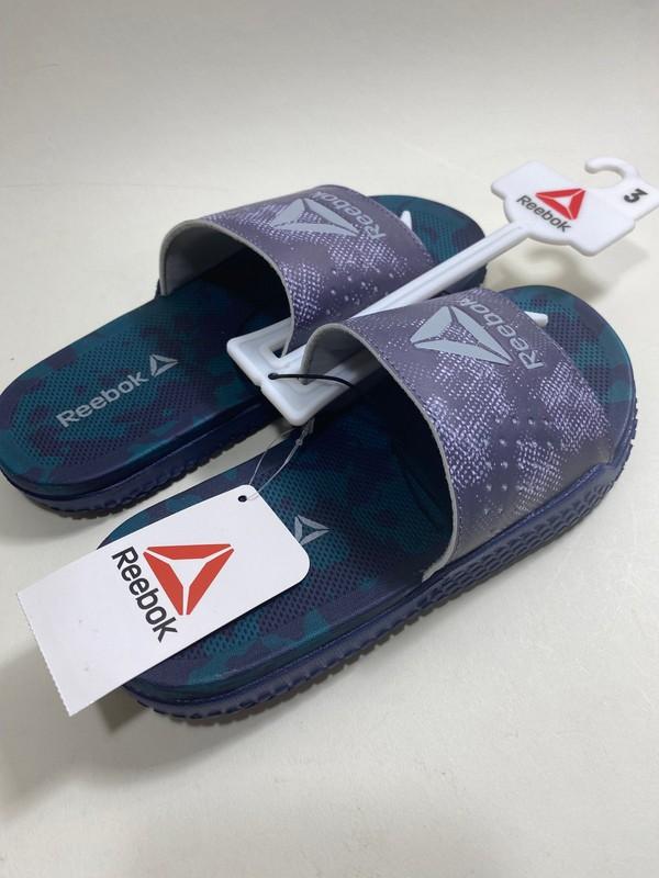 Reebok Boys Blue Lightweight Pervade EVA Comfort Footbed Slide Sandals Size 3