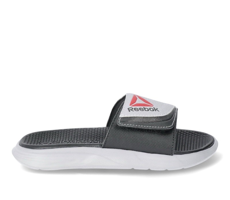 REEBOK Boys Size 13 Delta Flow EVA Slide Sandals Memory Foam Adjustable • Grey
