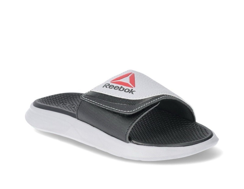 REEBOK Boys Size 13 Delta Flow EVA Slide Sandals Memory Foam Adjustable • Grey